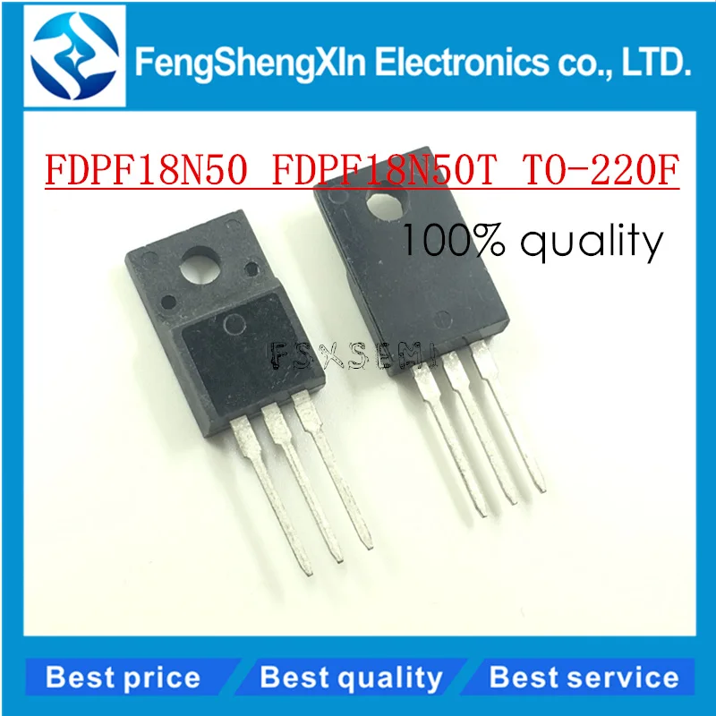 10 шт./лот Новинка FDPF18N50 18N50 FDPF18N50T фотолампа полевых эффектов MOSFET N канал 500V 18A|channel n
