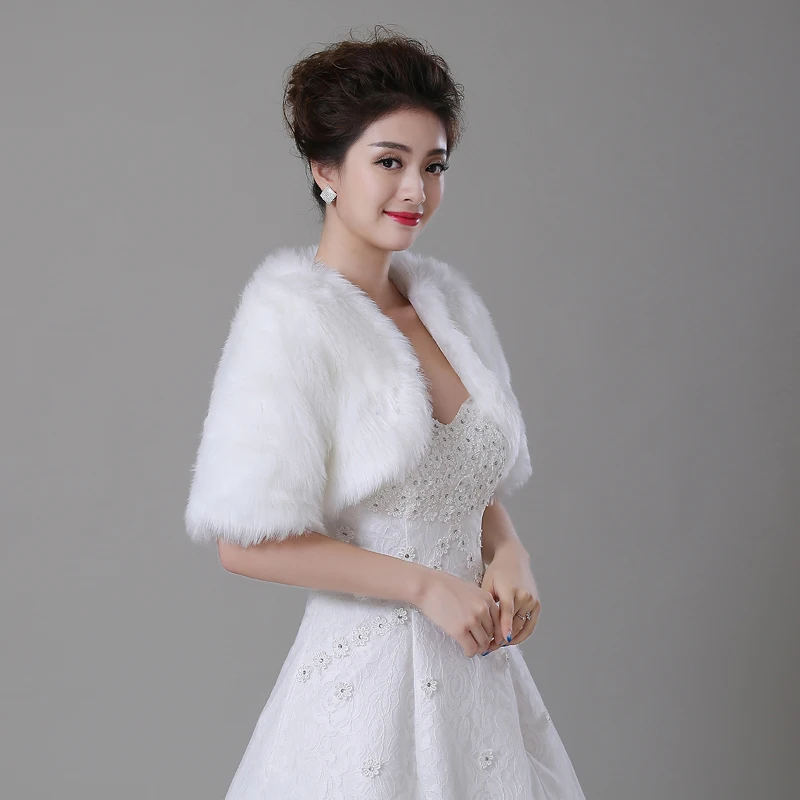 winter wedding bride coat