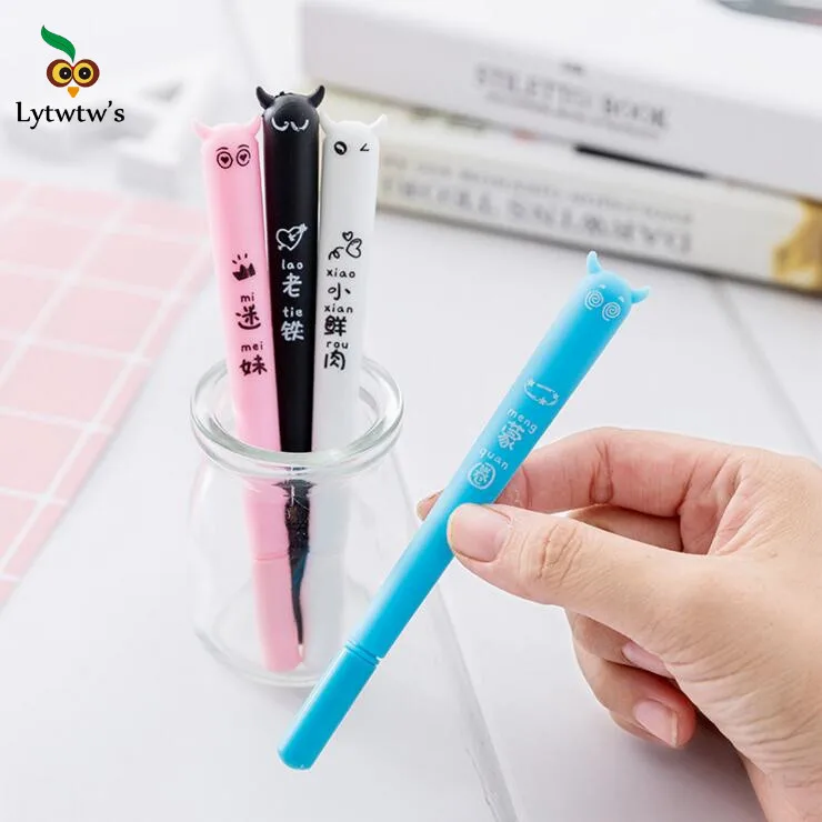 

1 Piece Lytwtw's Cute Kawaii Devil Novel Creative School Supplies Office Stationery Gel Pens Girl Chinese Handles Gift Styling