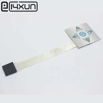 

EClyxun 1pcs 1x5 Matrix Array 5Key Membrane Switch Keypad Keyboard 1*5 Keys Control Panel Plate for Aduino 40*40mm