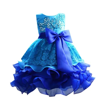 

Girls Dresses Party Ball Gown Little Bridesmaid Wedding Stitching Flowers Child Dress Children Dress Girl 3-8Y