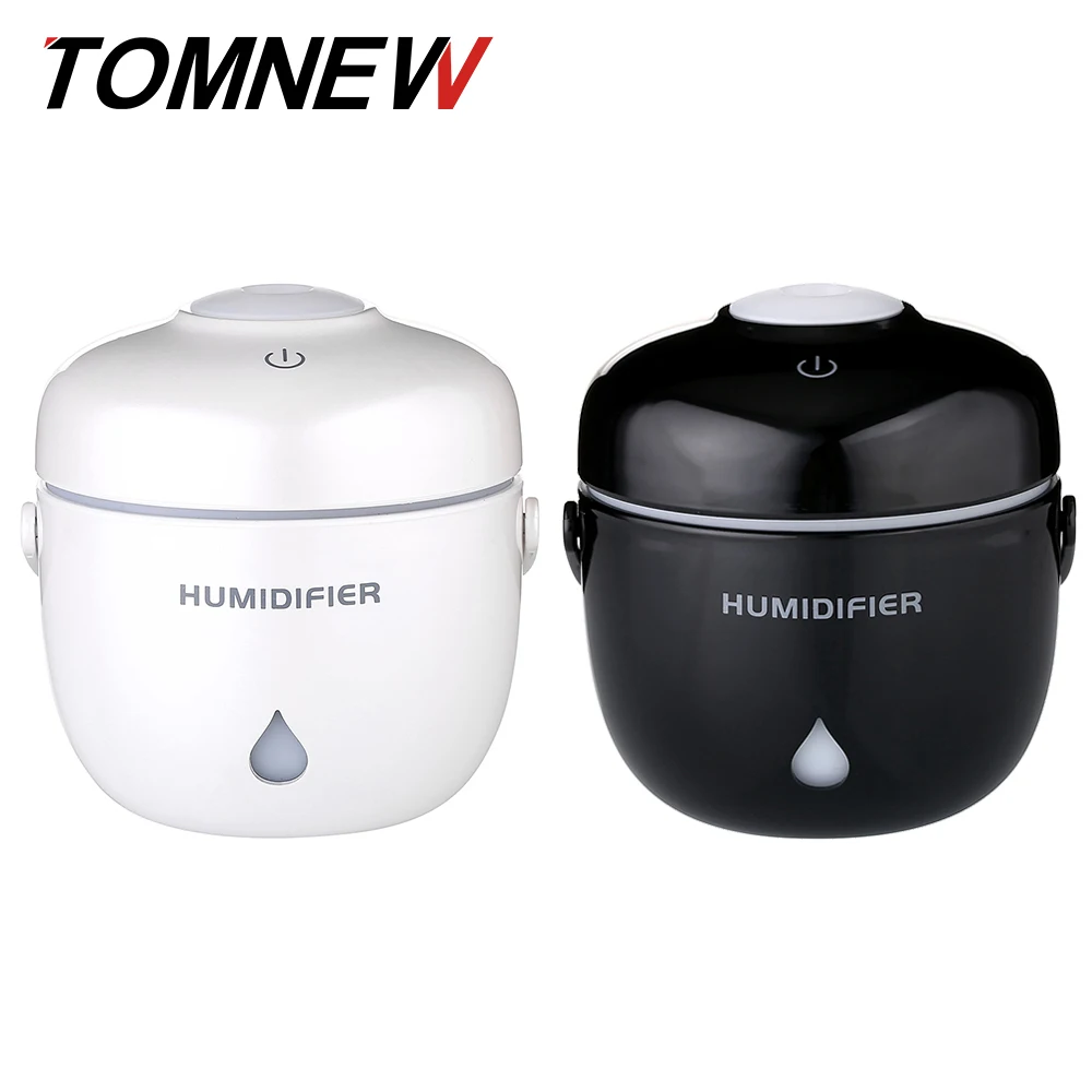 

TOMNEW 230ML Mini Cool Mist Humidifiers Creative USB Ultrasonic Portable Handle Aromatherapy Diffuser with LED light for Home