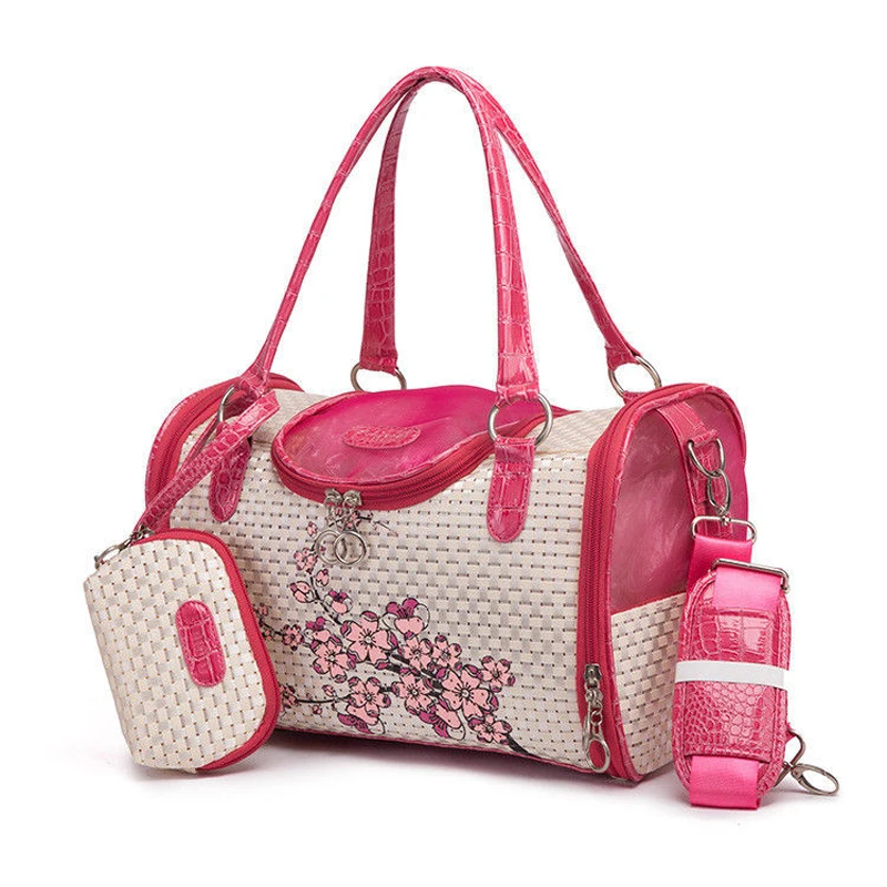 

Pet Dog Cat Carrier Purse Airline Handbag Small Animal Travel Sided Kennel Bag