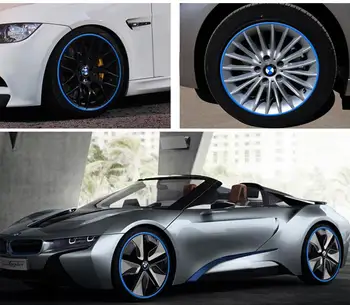 

16 Pcs Funny Car Stickers Strips Wheel Stickers And Decals 18" Reflective Rim Tape Motorcycle Car Tape Vinyl Wrap Car Styling