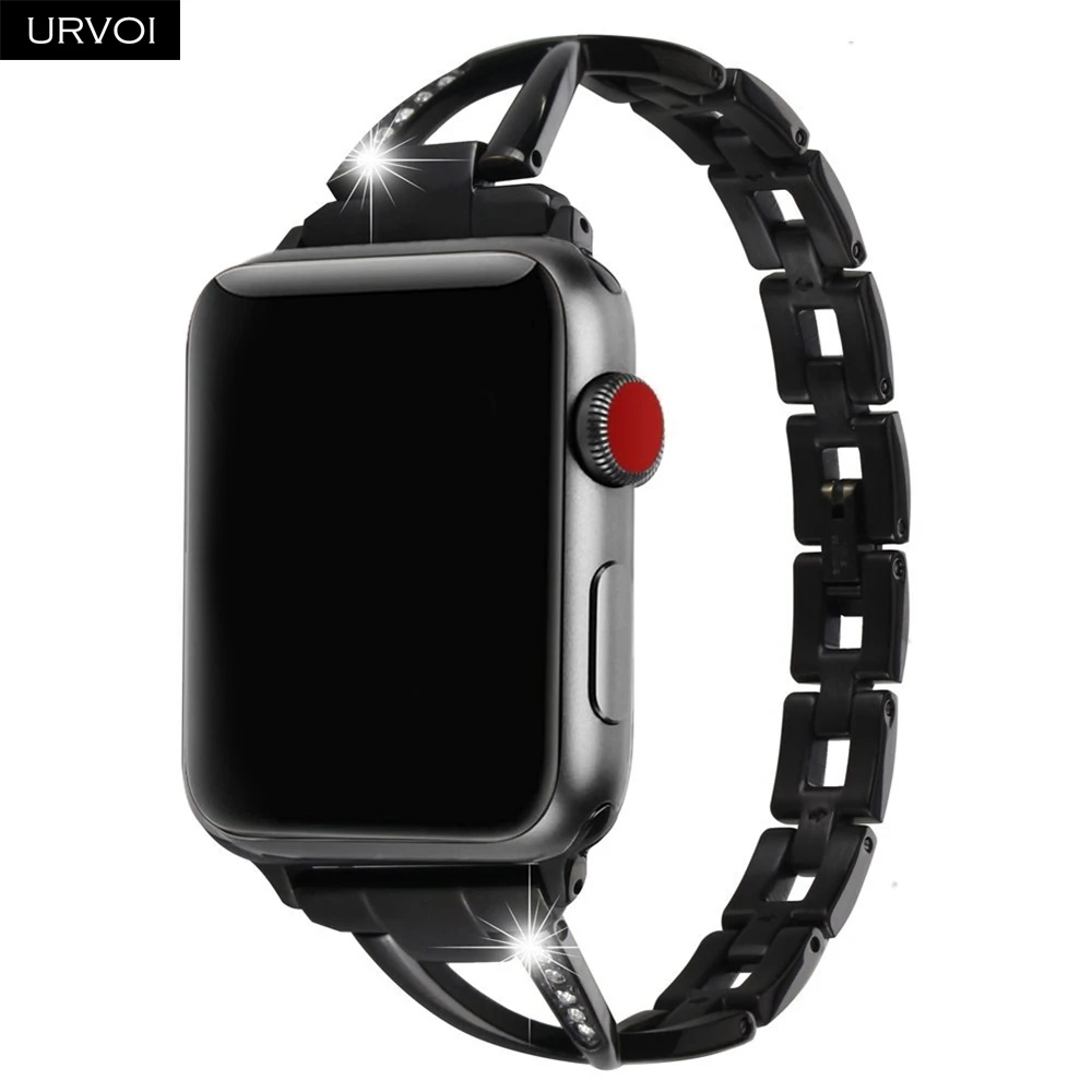 URVOI манжета для Apple Watch ремешок из нержавеющей стали iWatch женский модный браслет