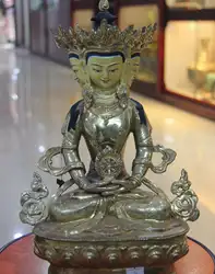 Китай Буддизм Медь Золотой свинка namgyalma ушниша Виджая Будда Кван-Инь статуя