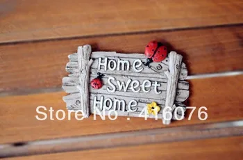 

Free Shipping! 8pcs/lot Resin Fridge Magnets Welcome Board Cute Memo Stickers 4 Designs A1012