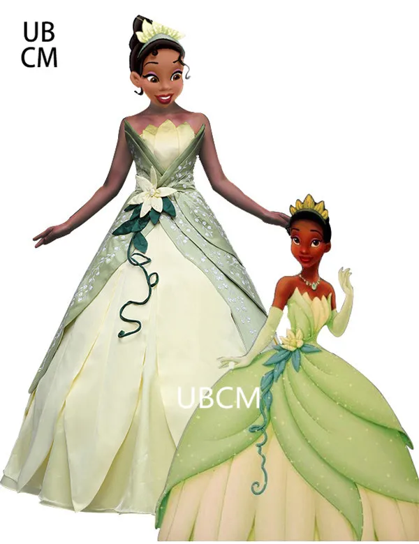

Tiana Cosplay Princess Adult Costume Birthday Party Dress Custom Made
