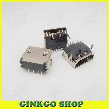 

20pcs/lot HDMI 19P Connector 3-Rows 19Pins 90 degree HDMI female Jack