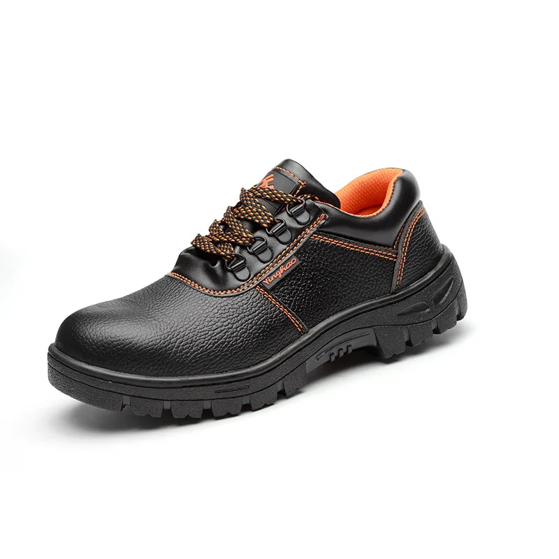 AC13007 нижний верхний черный безопасности Мужская обувь все рельсы стальной носок PU кожа рабочая обувь Легкий вес и удобные Acecare