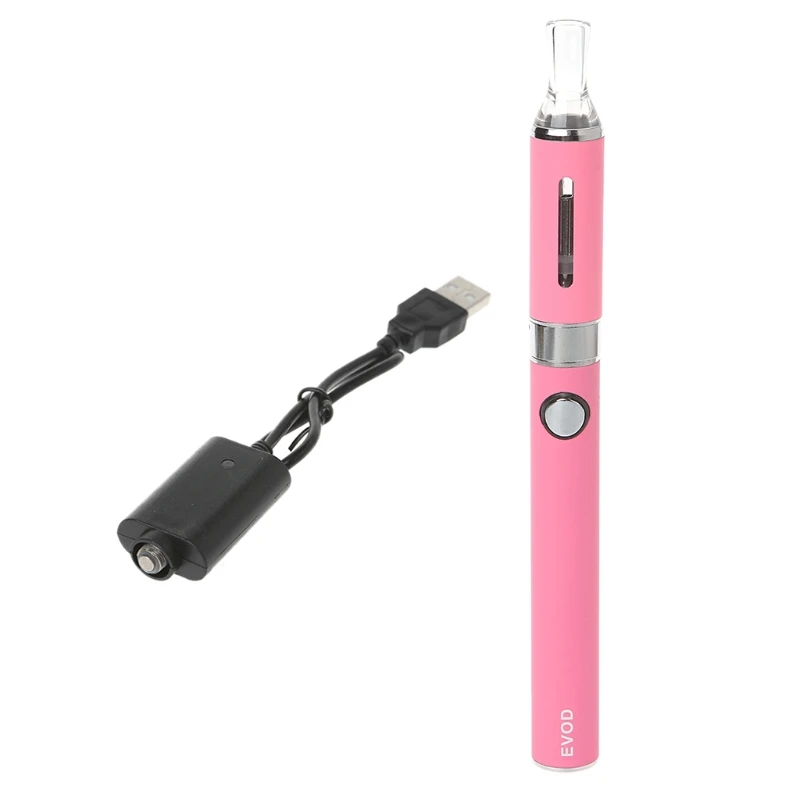 Электронная сигарета атомайзер батарея Vape ручка+ зарядное устройство комплект MT3 1100mAh для EVOD - Цвет: Розовый