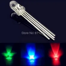 1000 шт/партия 5 мм 4PIN Общий Анод RGB светодиодный светодиод Круглый прозрачный свет лампы
