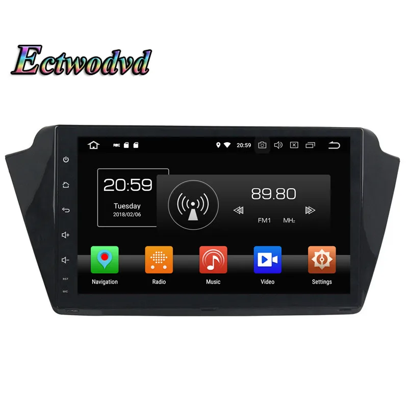 Ectwodvd Octa Core 4G RAM 64G ROM Android 9.0 Car Multimedia DVD Player GPS HeadUnit For Skoda Fabia 2015 2016 2017 | Автомобили и