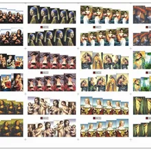 12 упак./лот переводка NAIL ART наклейки на ногти татуировки слайдера полное покрытие MONALISA Божья Матерь ангельские малыши "BN-A829-840