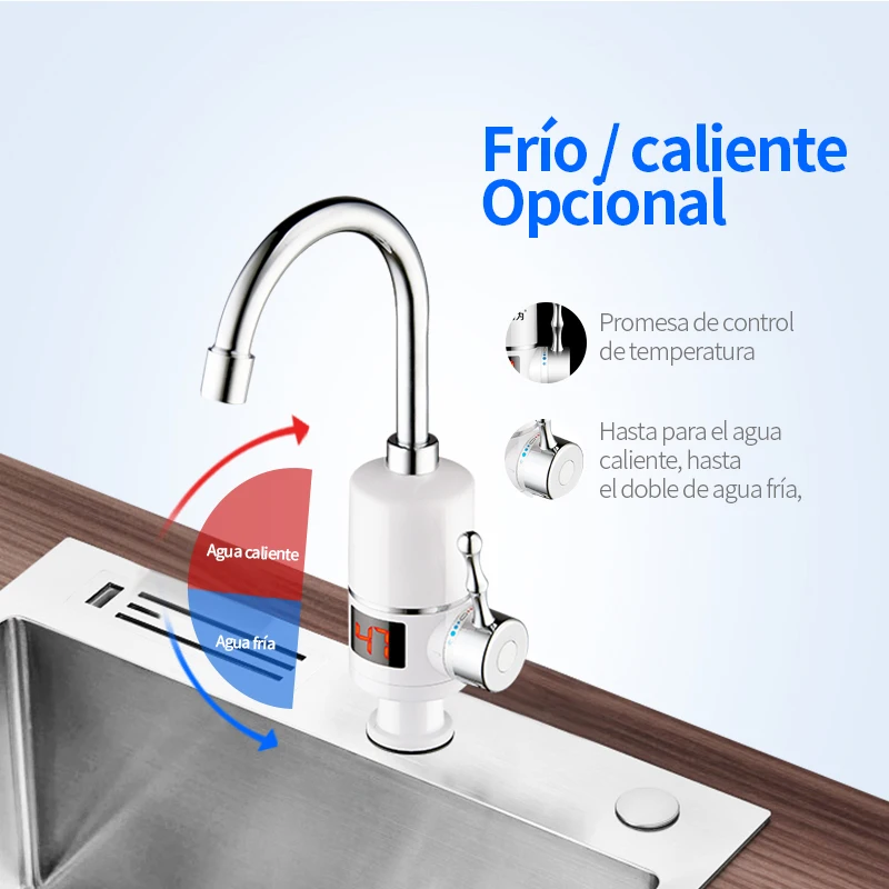 Instant Hot Water Heaters 3000W Tankless Water Heater Electric Shower Instant Electric Water Heater Heating Kitchen Bathroom