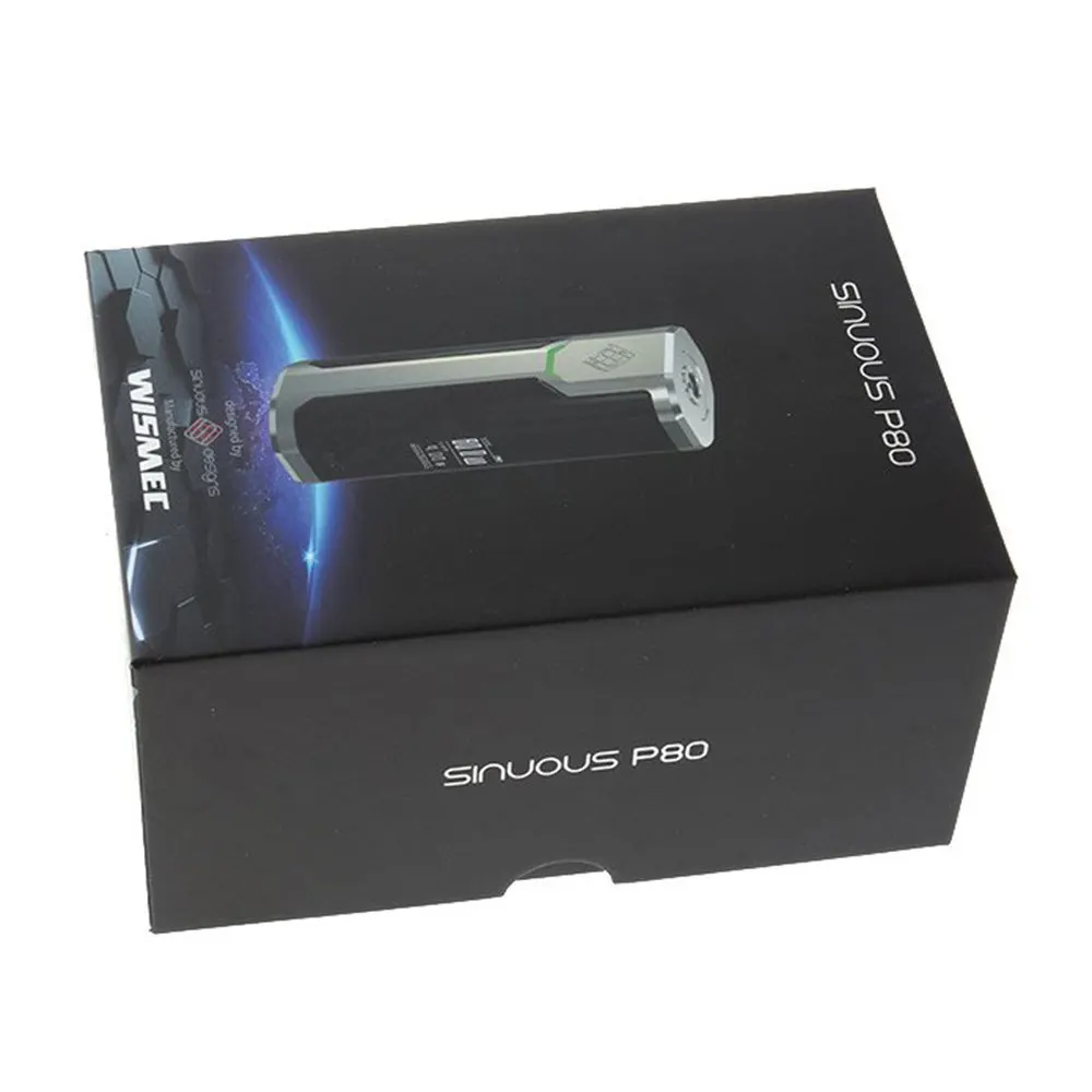  NewestOriginal 80W Wismec Sinuous P80 TC Mod VS SINUOUS V80 Box MOD Fit Amor NSE Atomizer ECig Vape