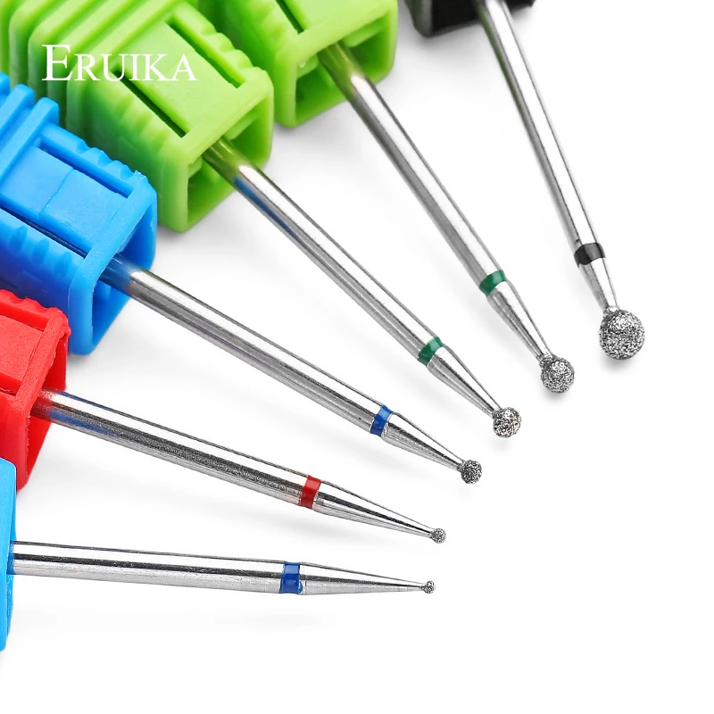 

ERUIKA 6 Type Round Diamond Nail Drill Bit Rotary Drill For Manicure Electric Machine Accessories Nail Files Cutter Tools