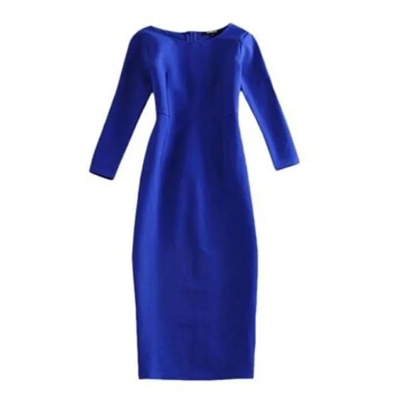 Women dress Autumn and winter clothes fashion women's clothing slim 7 points sleeve package hip women's dress B039