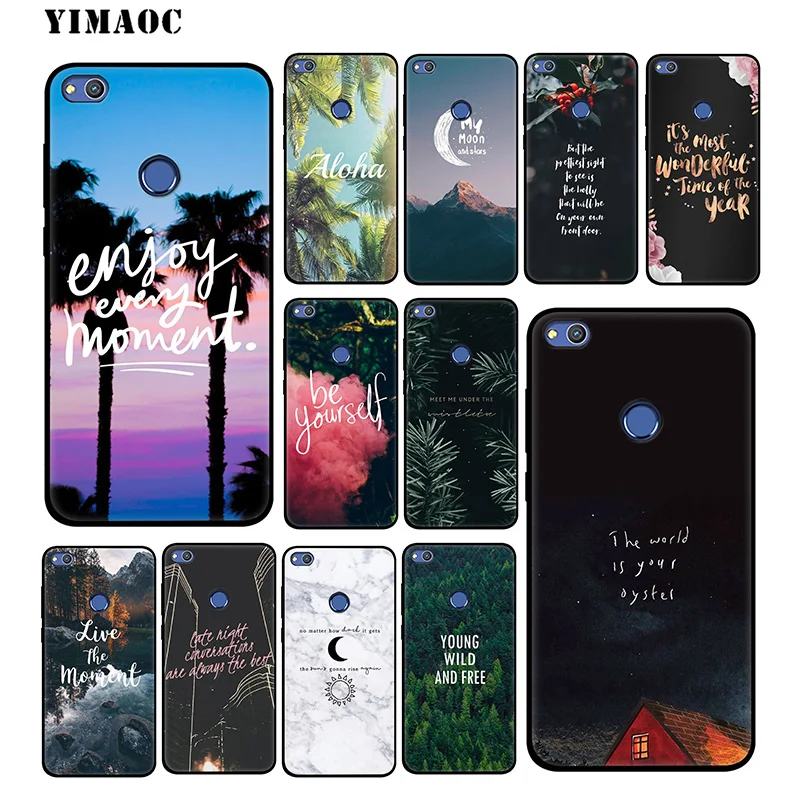 YIMAOC Scenary положительные цитаты мягкий чехол для huawei mate 20 10 P30 P20 Pro P10 P9 P Smart Z 2019 &amp Nova 3