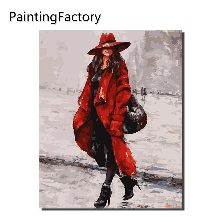 

PaintingFactory Frameless Picture Romantic Painting By Numbers Modern Wall Art Handpainted Oil Painting On Canvas For Home Decor