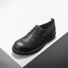 Мужская обувь в британском стиле ретро; универсальная обувь из воловьей кожи высокого качества; мужская деловая Обувь На Шнуровке; Мужские модельные туфли