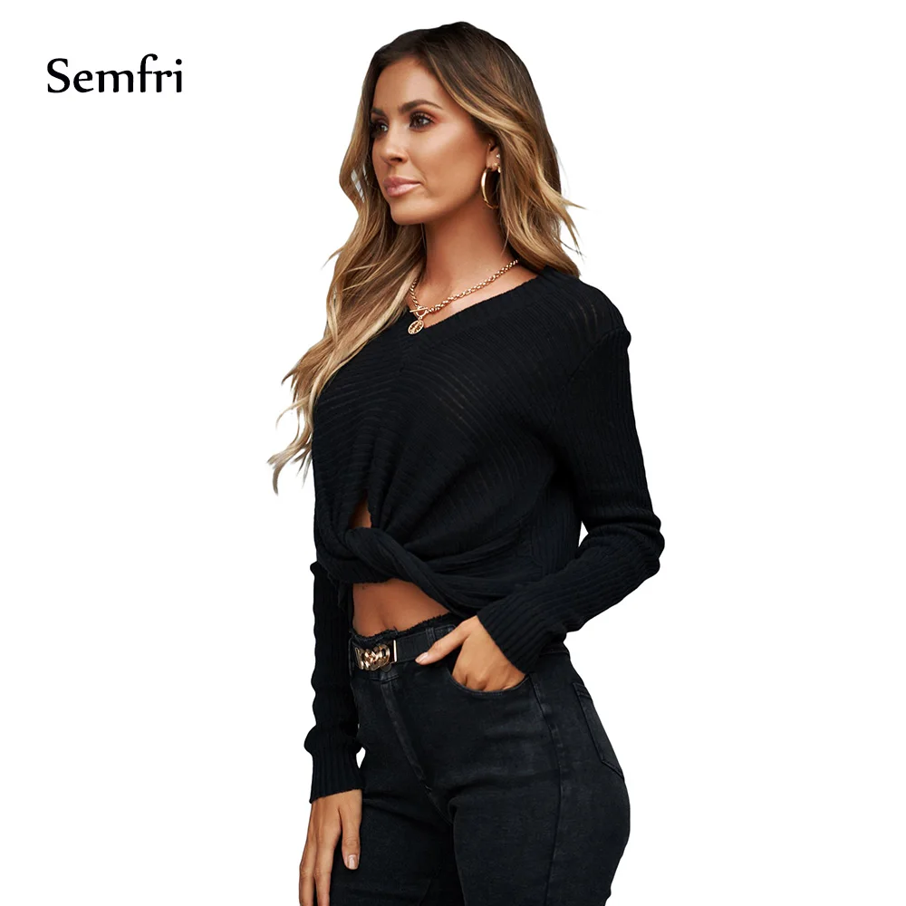 Chic-Black-V-Neck-Twisted-Sweater-LC27940-2-3