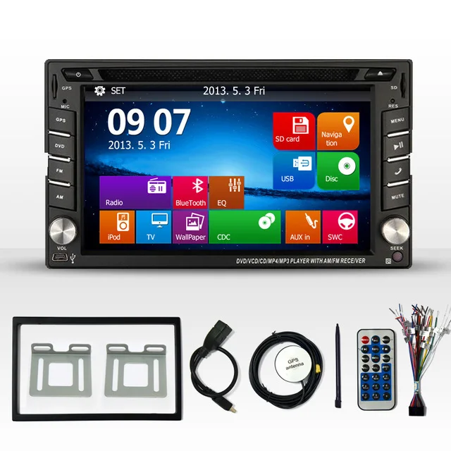 

New 2 DIN Car DVD GPS Player audio for X-TRAIL PALADIN FRONTIER Double Radio Stereo In Dash MP3 Head Unit CD Radio Video stere