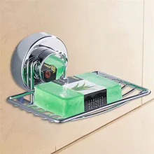 Stainless Steel Soap Holder Cup Box Dish Strong Vacuum Suction Cup Soap Storage Dish Box Bathroom Bathroom Accessories