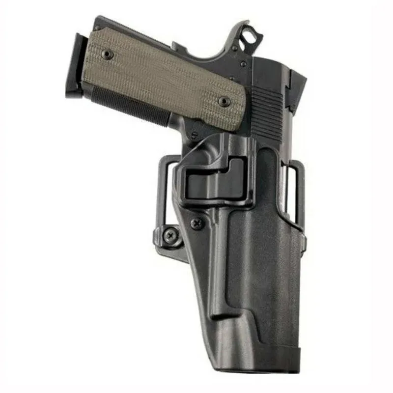 

Free Shipping Quick Draw Tactical Airsoft Holster Military Right Hand Paddle with Belt Holster Black Case for Pistol Colt 1911