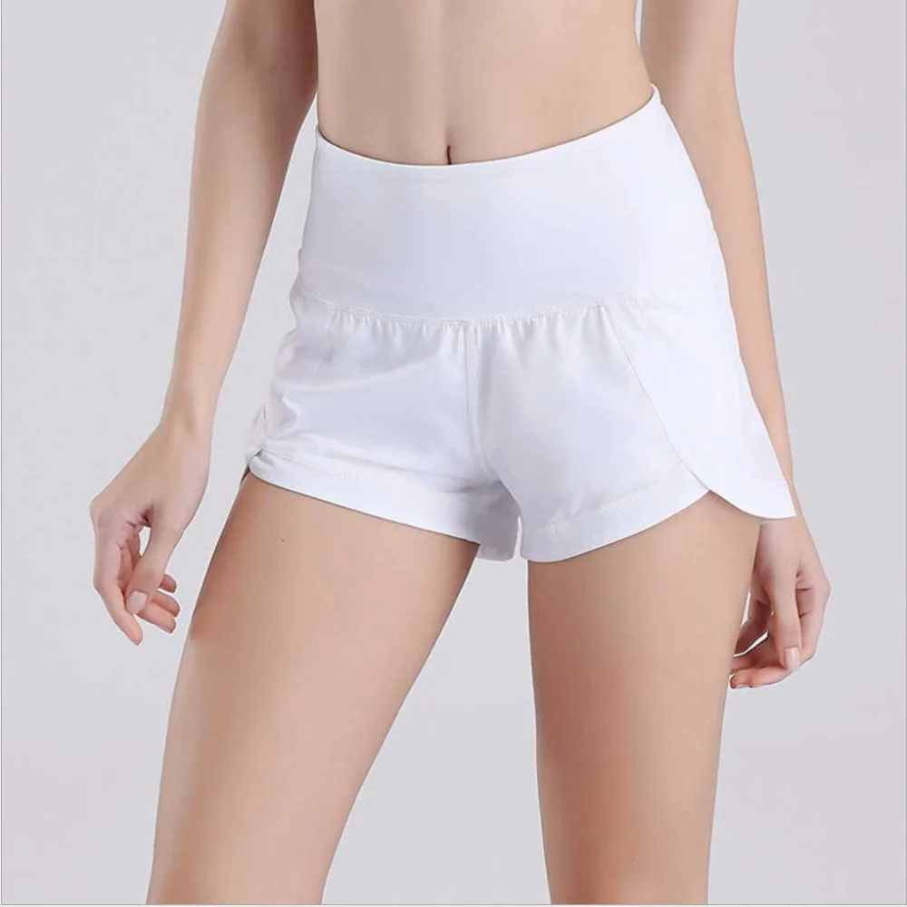 Nylon Women Casual Elastic Shorts Anti Sweat White Slim Short Comfortable Breathable Short