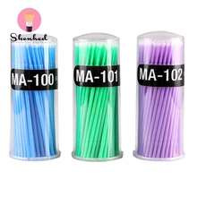 100 шт./упак. одноразовый тампон-аппликатор кисти наращивание ресниц инструменты