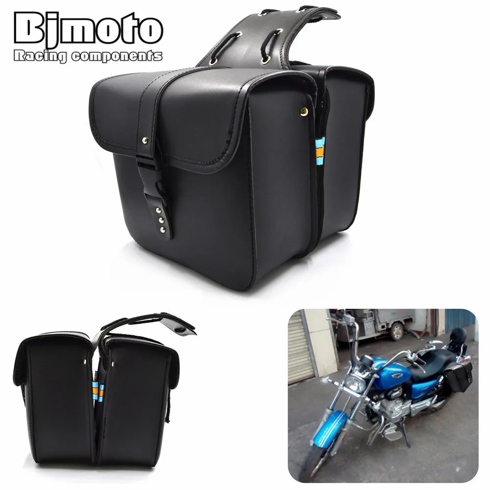 Beste 2 Stks Motorfiets Fietsers Zadeltassen Zadeltassen motorbike Fietstassen Side Tool opbergtas Voor Harley Sportster Davidson motocross
