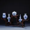 Antique Jingdezhen Handpainted Blue and White Porcelain Vases Creative Small Flower Vase Handmade Home Furnishing Aticles 4