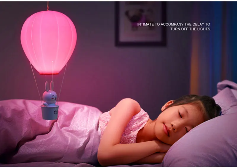 Hot Air Balloon Charging LED Night Lamp Creative Cartoon Cute Desk Lamp Bedroom Bedside Warm Light Nursing Children Baby Light (7)