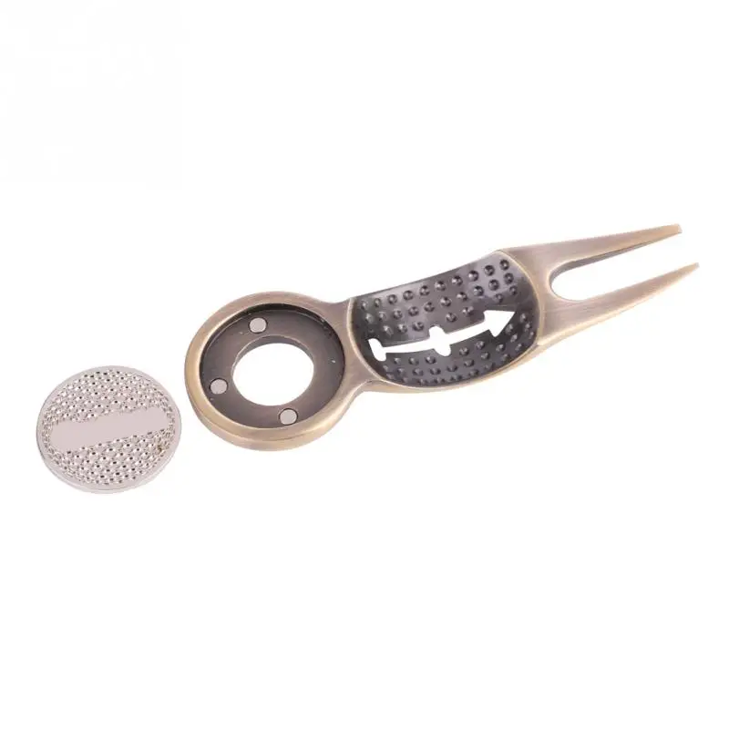 

Golf Ball Divot Tool Lightweight Anti-rust Aluminum Alloy Golf Pitch Fork Putting Green Repair Kit Groove Cleaner