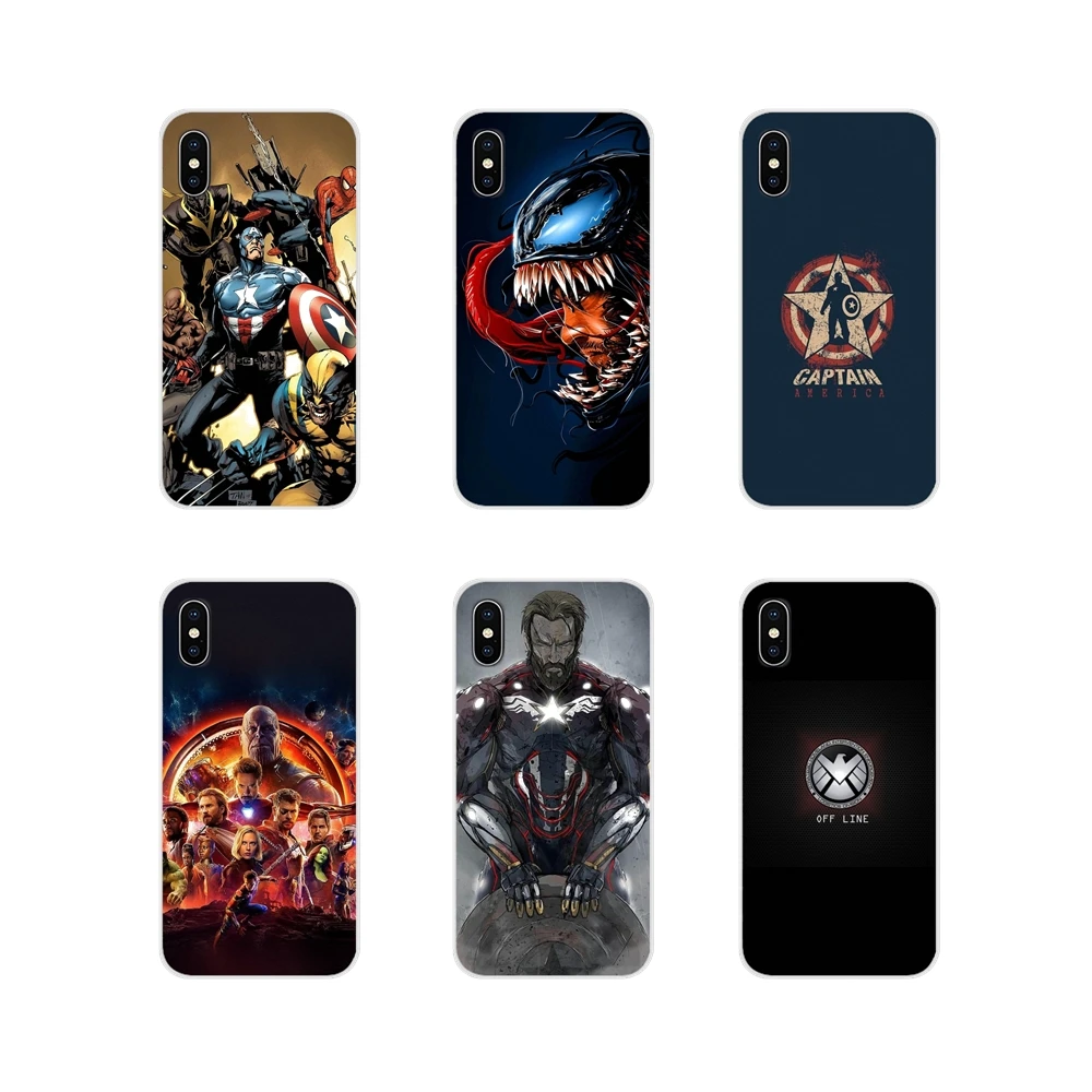 Аксессуары Чехлы для Samsung Galaxy S4 S5 MINI S6 S7 edge S8 S9 S10 Plus Note 3 4 5 8 9 Marvel Мстители Капитан
