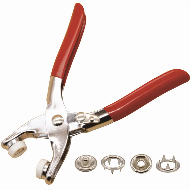 

Practical Buttons Fastener Snap Install Tool Hand Pressure Pliers For 9.5mm Hollow Five Claw Buckle/10mm Solid Five Claw Button