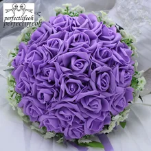 Perfectlifeoh розовый цветок букет невесты руки держа роза цветок Свадебный букет buque de