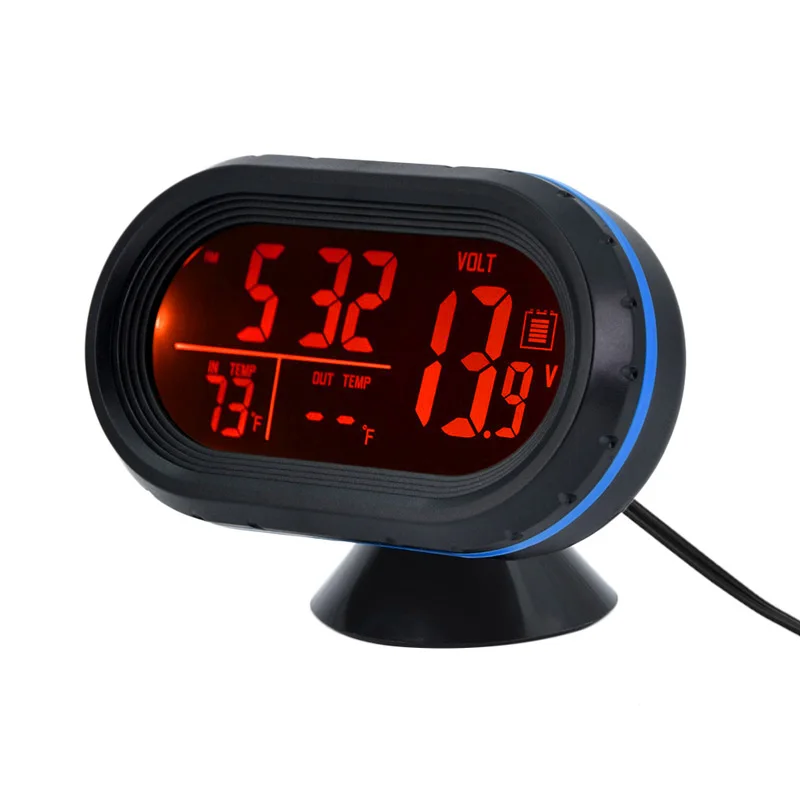 4 in 1 Digital Car clock Thermometer Battery Voltmeter Voltage Meter Tester Monitor Noctilucous Clock Temperature for cars 4 in 1 Digital Car clock Thermometer Battery Voltmeter Voltage Meter Tester Monitor Noctilucous Clock Temperature for cars