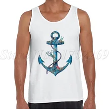 Для мужчин Пиратский крюк с принтами Топы на бретельках потеряны в море bodybuiding одежда без рукавов Повседневная летняя обувь жилет Фитнес рубашка прохладно Singlets