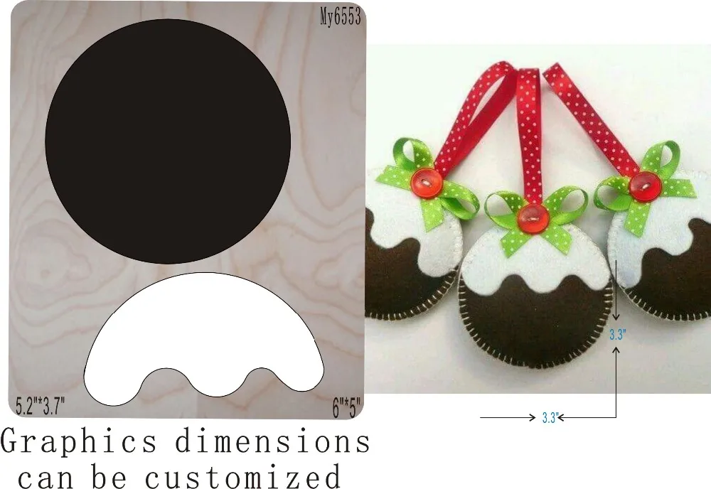 

Christmas ball die cut accessories wooden die Regola Acciaio Die Misura , MY