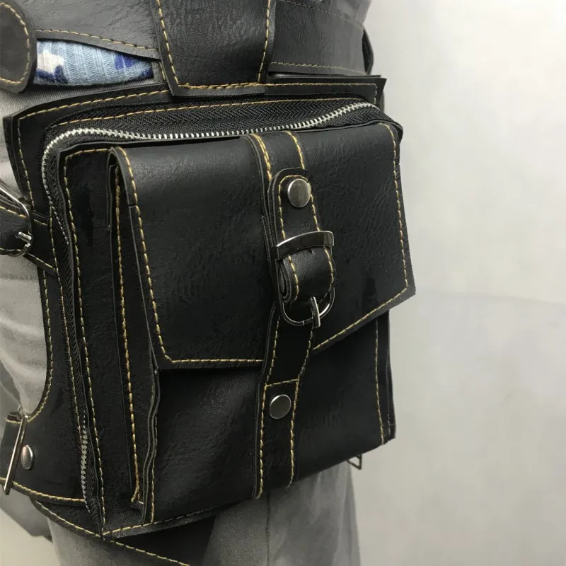  Game Playerunknown's Battlegrounds PUBG Level 3 PU Leather Waist Pack Belt Bag Cosplay Pocket