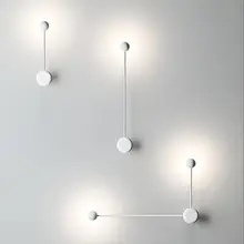 Настенный светильник в скандинавском стиле, светодиодный светильник для гостиной, простой светильник для спальни, студийный светильник