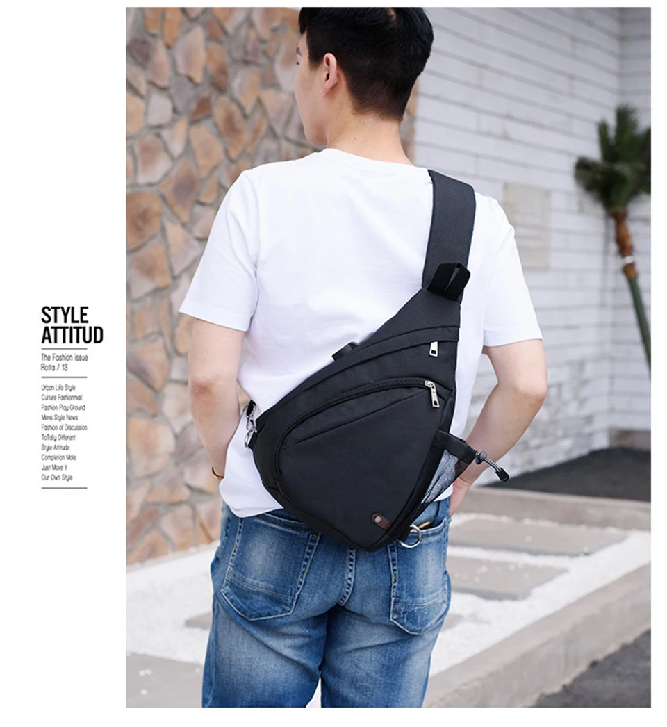 Mens Chest Bag Crossbody Shoulder Bags Women Bagpack Male Messenger Back Packs Cross Body USB Charging Business School Sac Bolsa (21)