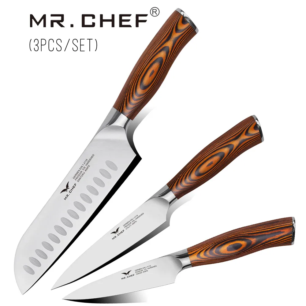  Professional Knife set Japanese Chef Knives Kit German Steel Kitchen Cutlery Cooking Accessories Wo - 32678789528