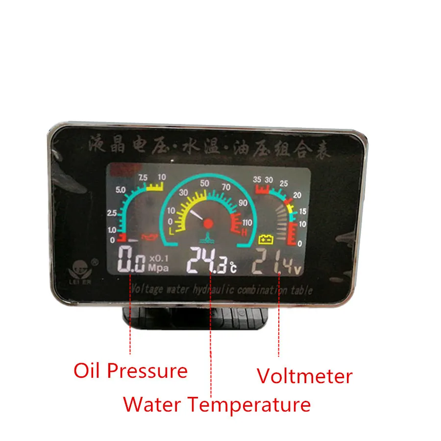Универсальный автомобильный 3 в 1 ЖК-дисплей 12 В/24 В, комбинированная Таблица с датчиками давления масла