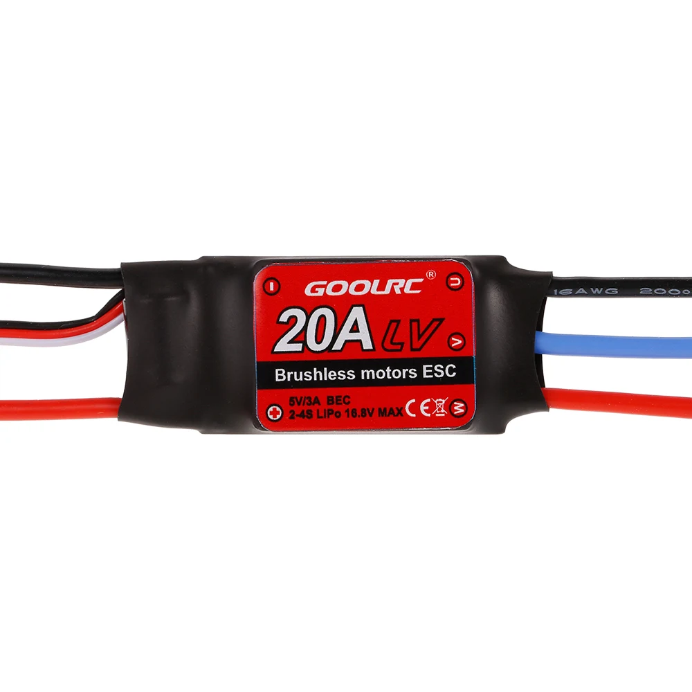 GoolRC A2212 1400 2200 1000 930KV бесщеточный двигатель и 30 20A 5V 3A BEC 2 4S ESC для радиоуправляемого