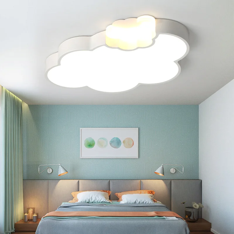 

Clouds Modern Led Ceiling Lights For Bedroom Study Room Children Room Kids Room Home Deco White Blue Ceiling Lamp