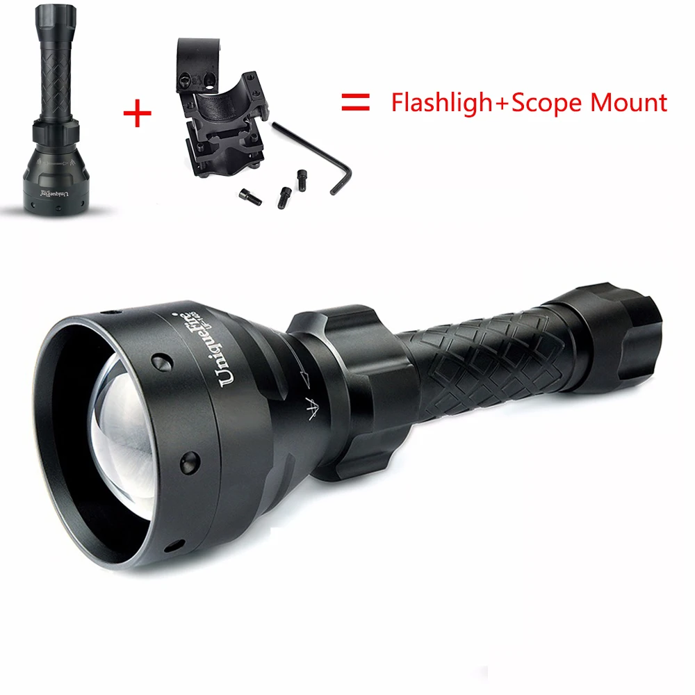 UniqueFire Hunting Flashlight 1405 T67 Zoomable 3 Modes IR 850NM