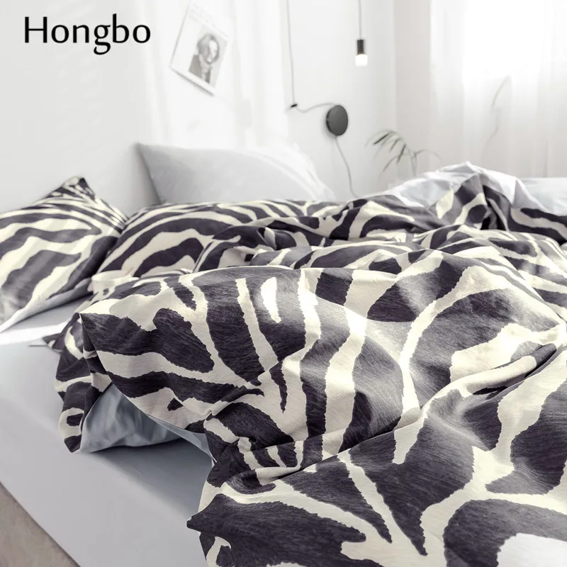 Hongbo модные комплекты постельного белья с рисунком зебры хлопковая кровать